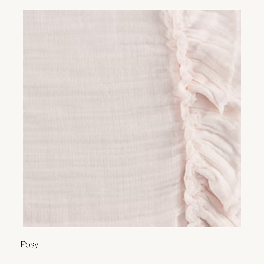 RH TEEN Tattered & Ruffled Posy Pink Gauze Euro Sham Restoration Hardware - Picture 12 of 12